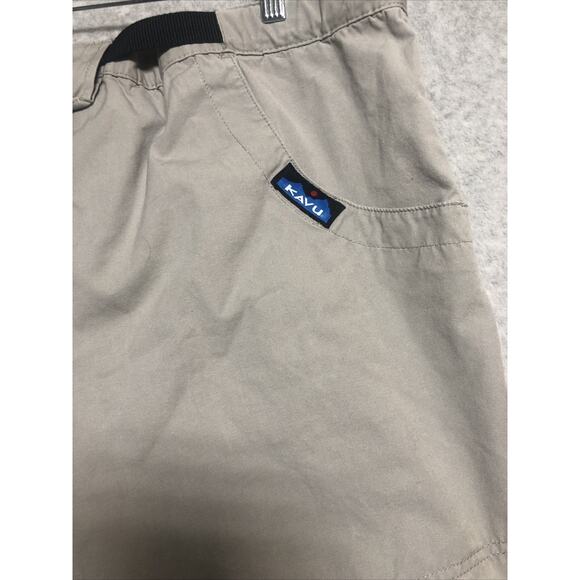 KAVU Stand Up Belted Belt Hiking Fishing Tan Shorts Mens XXL Fits 40x8 Canvas - Picture 9 of 11